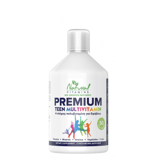 Natural Vitamins Premium Teen Πολυβιταμίνη για Εφήβους Γεύση Πορτοκάλι 500ml
