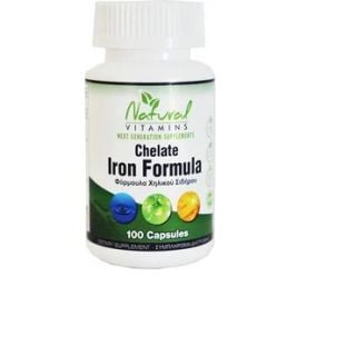 Natural Vitamins Chelated Iron Formula 100 Caps Σίδηρος