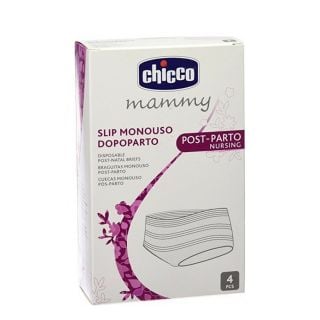 Chicco Mammy 4 Pack Λευκό Σλιπ Μιας Χρήσης από Ελαστικό Δίχτυ 4τεμάχια