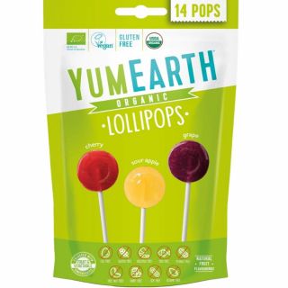 Yumearth Organic Sour Lollipops Βιολογικά Γλειφιτζούρια Με Γεύσεις Φρούτων 14pcs
