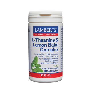 Lamberts L-Theanine & Lemon Balm Complex 60caps Συμπλήρωμα Διατροφής Για Την Φυσιολογική Λειτουργία Του Νευρικού Συστήματος