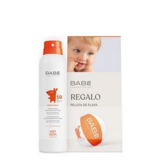 Babe Pediatric Transparent Sunscreen Wet Skin SPF50 Παιδικό Αντηλιακό 200ml & Δώρο Φουσκωτή Μπάλα