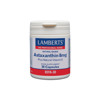 Lamberts Συμπλήρωμα Διατροφής Ασταξανθίνης 8mg & Βιταμίνης Ε 30tabs