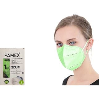 Famex FFP2 NR Μάσκα Προστασίας Ανοιχτό Πράσινο 1τμχ