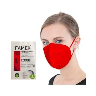 Famex FFP2 Κόκκινη 10τμχ Μάσκα Προστασίας