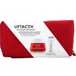Vichy Promo Liftactiv Collagen Specialist Cream 50ml Αντιγηραντική Κρέμα Προσώπου για Αναπλήρωση του Κολλαγόνου της Επιδερμίδας & ΔΩΡΟ Purete Thermale Γαλάκτωμα Καθαρισμού Προσώπου 3 Σε 1 100ml