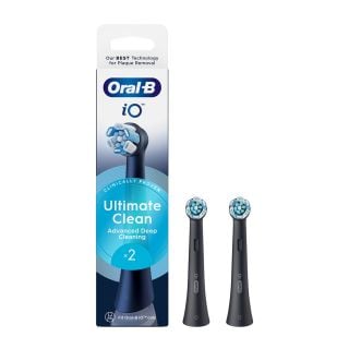 Oral-B iO Ultimate Clean Ανταλλακτικές Κεφαλές για Ηλεκτρική Οδοντόβουρτσα Μαύρο 2τεμάχια