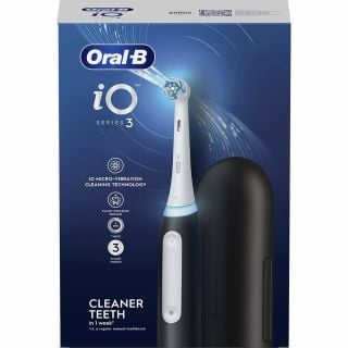 Oral-B iO Series 3 Micro-Vibration Electric Toothbrush Matt Black with Travel Case 1 Set