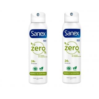 Sanex Zero 0% Respect & Control 24h Body Deodorant Spray 2x150ml