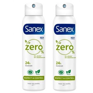 Sanex Zero 0% Normal Skin 24h Deodorant Spray 2x150ml Αποσμητικό Σώματος