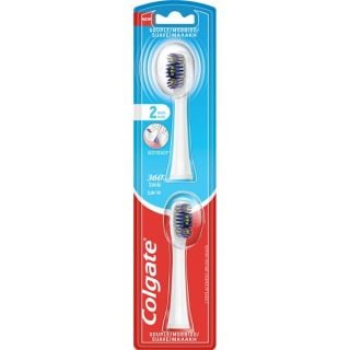 Colgate 360 Sonic Slim Tip Replacement Brush Heads Ανταλλακτικές Κεφαλές Οδοντόβουρτσας Μπαταρίας 2 τμχ