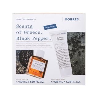 Korres Promo Scents Of Greece Black Pepper Eau De Toilette Άρωμα 50ml & Aftershave Γαλάκτωμα 125ml