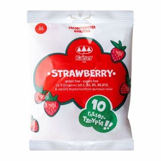 Kaiser 10 Strawberry Flavour Lollipops with Fiber & Vitamins