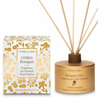 L'erbolario Golden Bouquet Fragrance for Scented Wood Sticks 200ml Αρωματικό Χώρου για Ξύλινα Στικ 