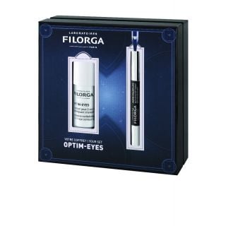 Filorga XMAS Promo Pack Optim-Eyes Κρέμα Ματιών Ενάντια Στις Ρυτίδες Το Πρήξιμο & Τους Μαύρους Κύκλους 15ml & Δώρο Nutri-Filler Lips Eνυδατικό Βάλσαμο Χειλιών 4g