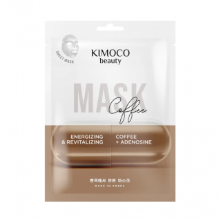 Kimoco Beauty Mask Coffee Energizing & Revitalizing Face Sheet Mask with Coffee Bean Extract & Adenosine 23ml
