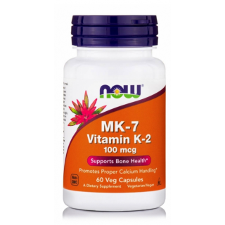 Now Foods MK-7 Vitamin K-2 100mcg for Bone Health 60 veg. caps