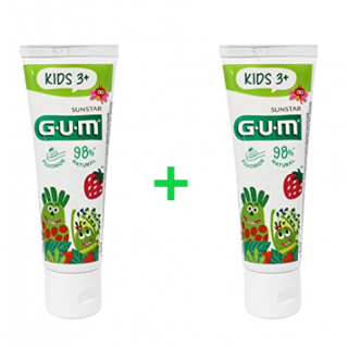 Gum Kids Promo Παιδική Οδοντόκρεμα Με Γεύση Φράουλα Για Παιδιά 3+ Ετών 50ml & Δώρο 50ml