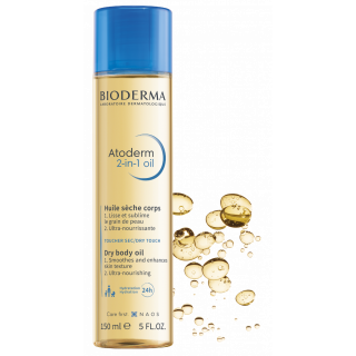 Bioderma Atoderm 2in1 Dry Body Oil 150ml Ξηρό Λάδι Σώματος για Κανονικές προς Ξηρές Επιδερμίδες 