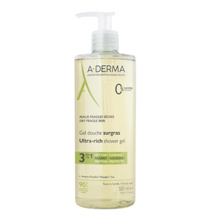 A-Derma Gel Douche Surgras 500ml Αφρόλουτρο για Ξηρές Επιδερμίδες