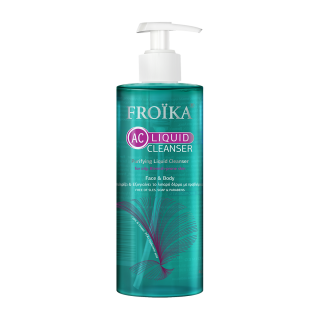 Froika AC Liquid Cleanser 400ml Foaming Cleansing Gel for Oily & Acne-Prone Skin with Soothing & Sebum-Regulating Action