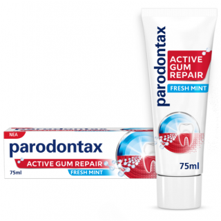 Parodontax Active Gum Repair Fresh Mint, Οδοντόκρεμα για την Αποκατάσταση των Ούλων που Αιμορραγούν από την 1η Εβδομάδα, 75ml