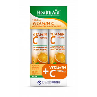 Health Aid Promo Vitamin C 1000mg 2x20 Effervescent Tablets