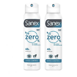 Sanex Zero 0% Extra Effective 48h Body Deodorant Spray 2x150ml Αποσμητικό Σώματος