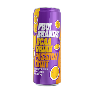Pro!Brands BCAA Passion Fruit 330ml Carbonated BCAA Drink with Passion Fruit Flavour