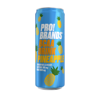 Pro!Brands BCAA Pineapple 330ml Carbonated BCAA Drink with Pineapple Flavour