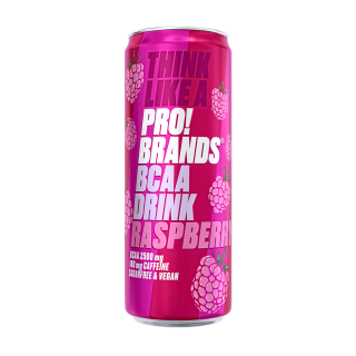 Pro!Brands BCAA Raspberry 330ml Carbonated Drink with Raspberry Flavour