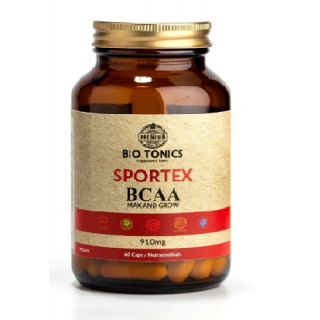 Bio Tonics Sportex BCAA Max And Grow 910mg 60 Vegan Caps Αμινοξέα Διακλαδισμένης Αλύσου και Γλουταμίνη 