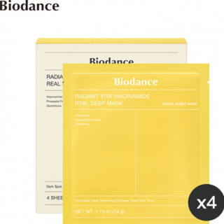 Biodance Radiant Vita Niacinamide Real Deep Mask 4 items
