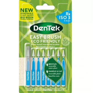 DenΤek ECO Easy Brush 0.6mm Blue Μεσοδόντια Βουρτσάκια με Λαβή 8τμχ