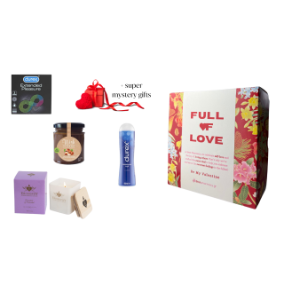 Be My Valentine Box No.4 με Durex 3 Προφυλακτικά & Erosophy Κερί για Μασάζ 140gr & Durex Λιπαντικό 50ml & Wish Spread Πραλίνα Φουντουκιού 220gr & 5 Δώρα Έκπληξη 1pc