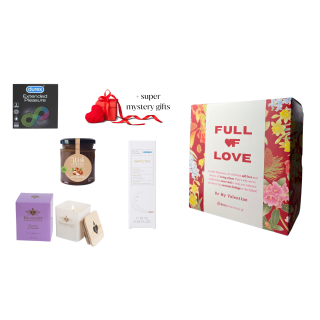 Be My Valentine Box No.5 με Durex 3 Προφυλακτικά & Erosophy Κερί για Μασάζ 140gr & Korres White Tea Άρωμα 10ml & Wish Spread Πραλίνα Φουντουκιού 220gr & 5 Δώρα Έκπληξη 1pc