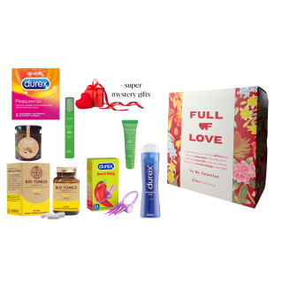 Be My Valentine Box No.8 με Durex 3 Προφυλακτικά & Durex Λιπαντικό 50ml & Durex Δονούμενο Δαχτυλίδι 1τμχ & Bio Tonics Maca 40caps & L’Erbolario Φυστίκι Άρωμα & Ενυδατικό Χειλιών 2x10ml & 5 Δώρα Έκπληξη