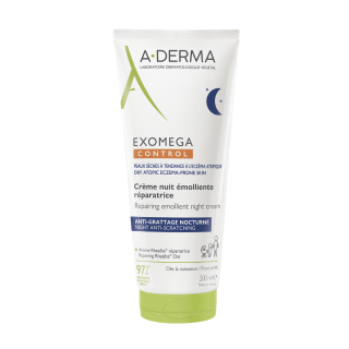 A-Derma Exomega Control Repairing Emollient Night Cream 200ml Επανορθωτική Μαλακτική Κρέμα Νυκτός