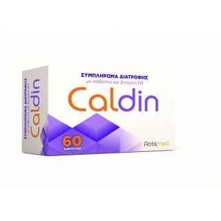 Abbimed Caldin Food Supplement with Calcium & D3, 60caps