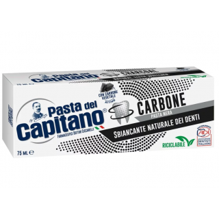 Pasta Del Capitano Toothpaste With Activated Carbon Black Οδοντόκρεμα Με Ενεργό Φυσικό Άνθρακα 75ml