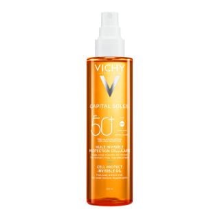 Vichy Capital Soleil Cell Protect Oil Spf50 Αόρατο Αντηλιακό Λάδι 200ml