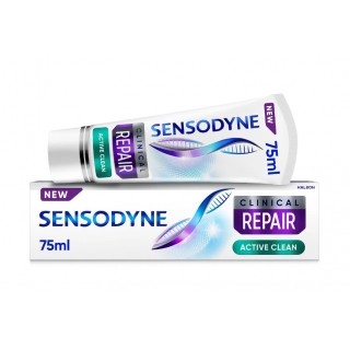 Sensodyne Clinical Repair Active Clean Toothpaste 75ml Οδοντόκρεμα για Αναδόμηση των Ευαίσθητων Δοντιών