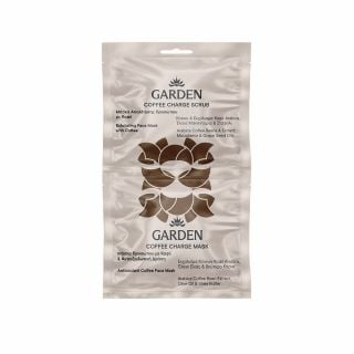 Garden Coffee Charge Scrub Exfoliating Peeling & Face Masks with Arabica Coffee Beans & Extract 2x8ml