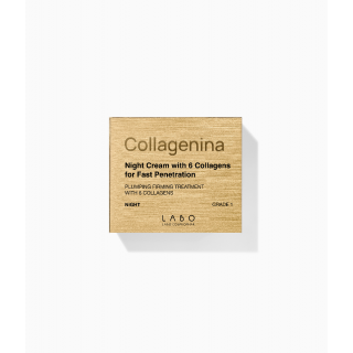 Collagenina Night Cream Grade 1 Plumping Firming Treatment with 6 Collagens for Fast Penetration 50ml