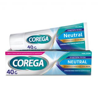 Corega 3D Hold Neutral Cream 40gr Στερεωτική Κρέμα Οδοντοστοιχιών