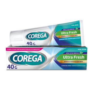 Corega 3D Hold Ultra Fresh 40gr Στερεωτική Κρέμα Οδοντοστοιχιών