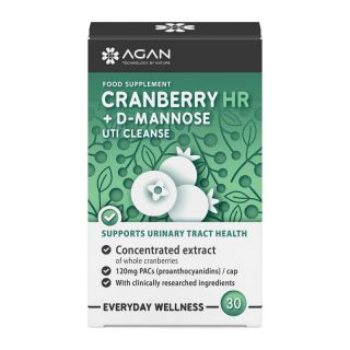 Agan Cranberry HR + D-Mannose UTI Cleanse 30Caps