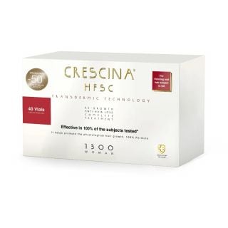 Crescina HFSC Transdermic Technology 1300 Complete Treatment for Women Re-Growth & Anti-Hair Loss 20+20 Vials