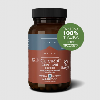 Terranova NextGen CurcuSol Curcumin Complex 50 Vegan Capsules High-Absorption Curcumin Supplement