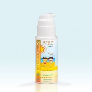 Coverderm Filteray Body Plus for Kids Spf50 100ml Παιδικό Αντηλιακό  Γαλάκτωμα Σώματος & After Sun 2 σε 1
